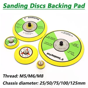 M5 M6 M8 Thread 1” - 5 ” Hook Loop Backing Pad For Sanding Discs Air Sander - Picture 1 of 5