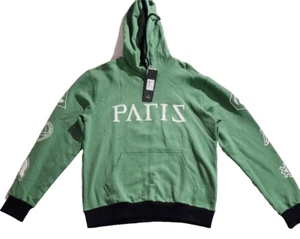 Eleven Paris Hombre Sudadera con Capucha Verde Abeto - Grande Nuevo Con Etiquetas - Imagen 1 de 13