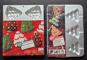 NEW Lot Vtg Wilton Holiday Pans Molds: Mini Christmas Tree + Cookie Treat SEALED - Picture 1 of 5
