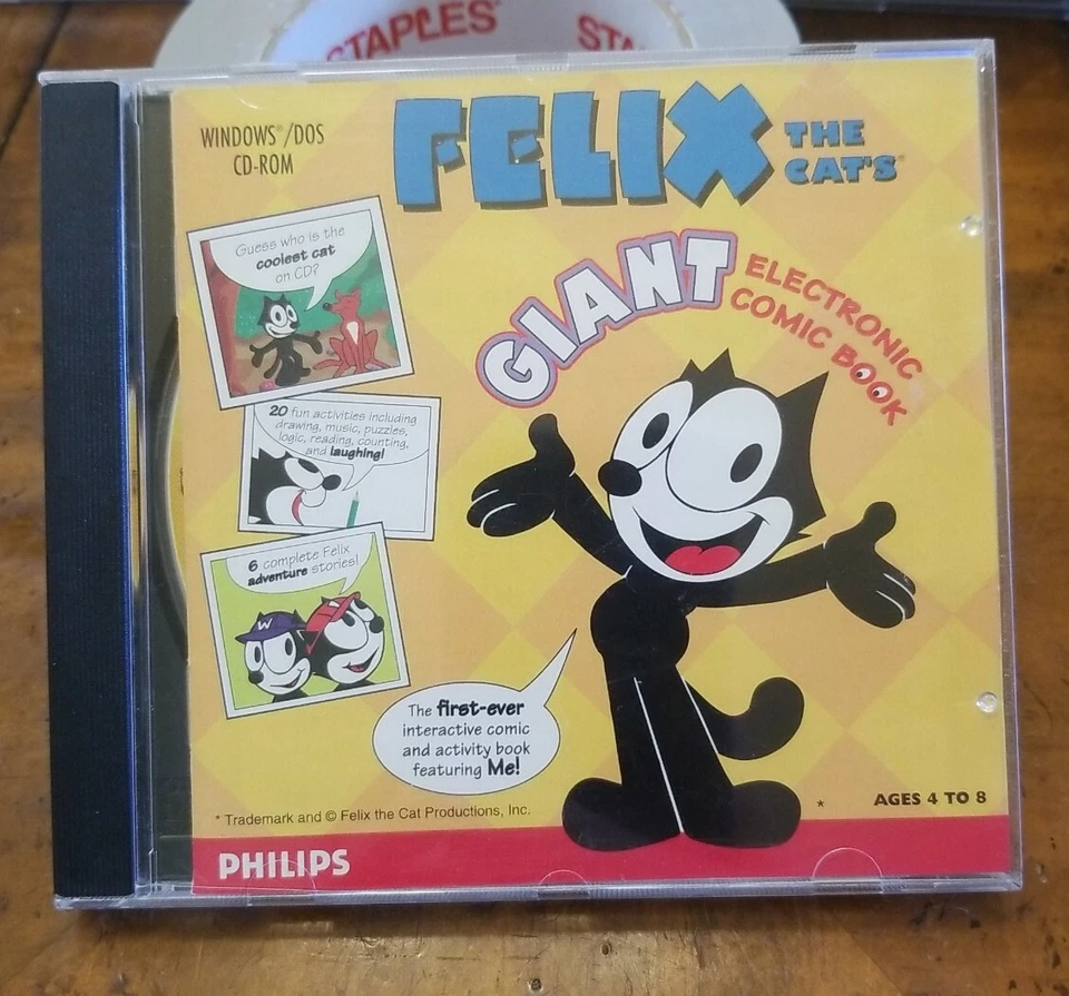 Cómic electrónico GIGANTE FELIX the CAT (4-8 AÑOS) PC-CD, 1995 - CD usado Foto 1 de 4