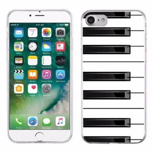 For Apple iPhone 8 Slim-Fit TPU Gel Protector Phone Case - Piano Design - Picture 1 of 3