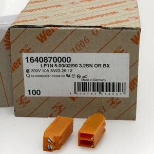 *New in Box of 100* Weidmuller 1640870000 LP1N 5.00/02/90 3.2SN or BX 300V 10A - Picture 1 of 1