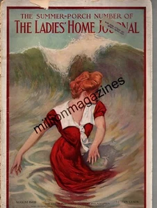 1909 Ladies Home Journal August - Houses in Detroit - 14; Ghosts- what we know. - Picture 1 of 1