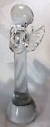 Christmas Angel ~Hand Blown Clear Glass Praying-9 1/2", Signed