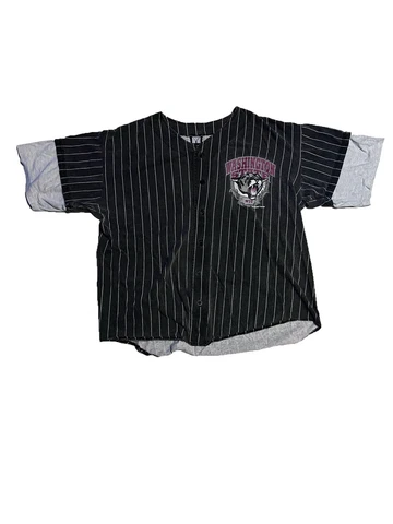 Vintage Washington State University Cougars Jersey Striped Double Sleeves Size L Cover