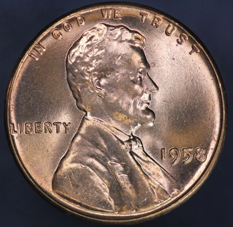1958  LINCOLN CENT FRESH FROM AN ORIGINAL COLLECTION-SUPER GEM-LOT AA-5608 Cover