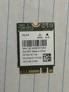52 x   DELL  DW1820 WLAN WiFi Wireless 802.11ac NGFF Network Module card - Bild 1 von 2