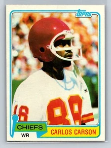 1981 Topps Set Break Carlos Carson #467 Kansas City Chiefs - Picture 1 of 2