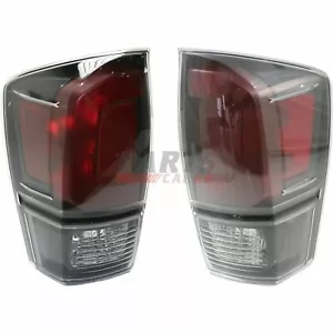 New Fits 2017-2019 Toyota Tacoma Set Of 2 Halogen Tail Lamp Assembly With Bulb - Picture 1 of 11