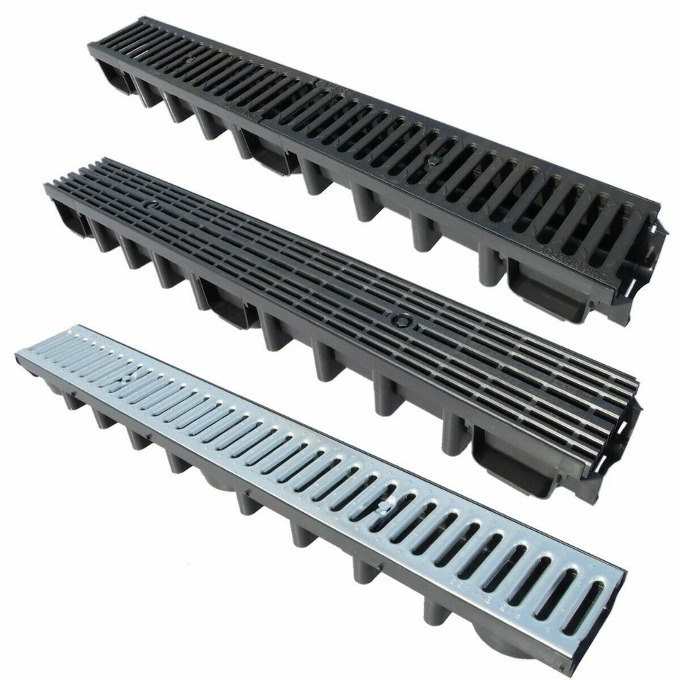 Entwässerungsrinne Bodenrinne Regenrinne Terrassenrinne Hofablauf 63 98 148 mm - Bild 1 von 1