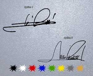 STICKER PEGATINA DECAL VINYL Mario Andretti Signature - Picture 1 of 6