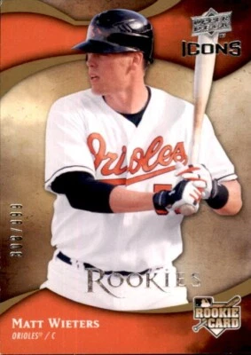 Matt Wieters 2009 Upper Deck Icons novato #125/999 Baltimore Orioles béisbol Foto 1 de 3