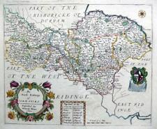 YORKSHIRE NORTH RIDING  BY RICHARD BLOME c1673 GENUINE ANTIQUE ENGRAVED MAP
