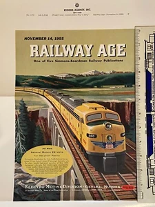 NOS Railway Age Cover Proof EMD Electro Motive Locomotives Union Pacific 1955 - Picture 1 of 1