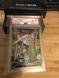 2015 Panini Select Lionel Messi Striped Jersey - Camo Prizm 63/249 PSA 8 Soccer - Picture 1 of 2
