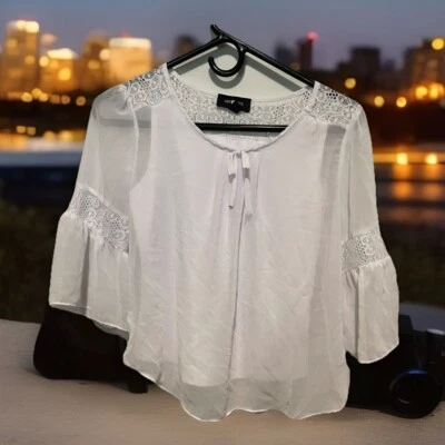 Top blanco manga larga Amy Byer niña talla XL (16) Foto 1 de 2