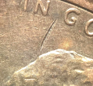 2011 P Lincoln Shield Cent-"Struck Through Mint Error"-With Rim Chip-Beautiful - Picture 1 of 4