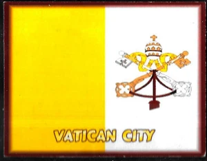 MAGNET REFRIGERATOR VATICAN CITY POPE FRANCIS ROME JOHN PAUL II CATHOLIC CHURCH - Picture 1 of 1