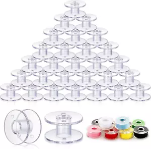 200 Pcs Class 15 Bobbins Bulk Plastic Bobbins Compatible with SA156 Sewing Ma... - Picture 1 of 6