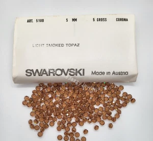 Factory Pack Swarovski Crystal Lt Smoked Topaz 5mm Lentil 5100 Beads; 720 Beads - Picture 1 of 3