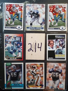 8 CARD LOT- JACK DEL RIO, MINNESOTA VIKINGS, DALLAS COWBOYS   (ref214