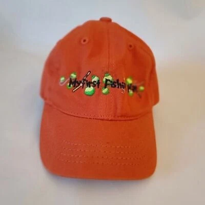 My First Fishing Hat Bass Pro Shops Infant Orange Baseball Ball Cap Hat - Image 1 of 4
