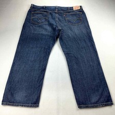 Levis 559 Jeans Mens 48x30 Blue Denim Relaxed Fit Straight Leg Dark Stone Wash
