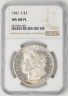 1881-S Morgan Silver Dollar $ MS68 PL Proof-like NGC 947740-1