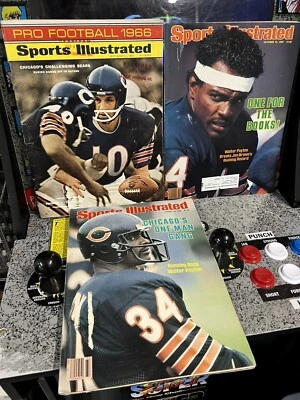 Chicago Bears 1966 Gale Sayers 1982 1984 Walter Payton Sports Illustrated Mags Foto 1 de 4
