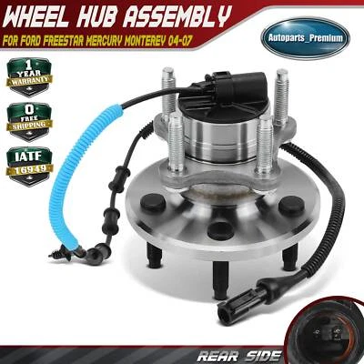 Conjunto de cojinete de cubo de rueda trasera con ABS para Ford Freestar Mercury Monterey 04-07 Foto 1 de 4