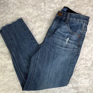 Jeans Democracy Ab Solution donna taglia 2 blu denim skinny vita media distress - Foto 1 di 8