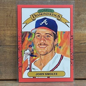 1990 Donruss Baseball Card Diamond Kings #8 John Smoltz Atlanta Braves - Foto 1 di 2