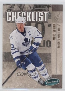 2005-06 Parkhurst Team Checklist Mats Sundin #698 HOF
