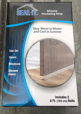 Seal It Silicone Insulating Strip 2 Rolls 12ft Door Window self adhesive tape 3m - Image 1 of 4