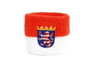 Schweißband Fahne Flagge Deutschland Hessen 7x8cm Armband für Sport - Bild 1 von 1