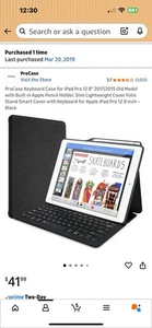 ProCase Keyboard Case for iPad Pro 12.9 2017/2015 Old Model Black - Picture 1 of 2