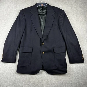 Pendleton Blazer Herren 40R Wolle 2 Knopf Struktur Gold Wappen Knöpfe Sakko - Bild 1 von 14