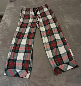 Pantalones de pijama Victoria's Secret Lounge con cordón a cuadros con bolsillo multicolor L. - Imagen 1 de 10