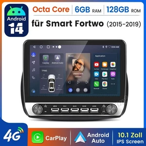 Für Mercedes Benz Smart Forfour Fortwo 453 Android14 Carplay Autoradio GPS 128GB - Bild 1 von 21