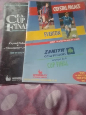 Crystal Palace Cup Final Programmes , Z.D.S. V Everton And F.A Cup V Man U - Image 1 of 4