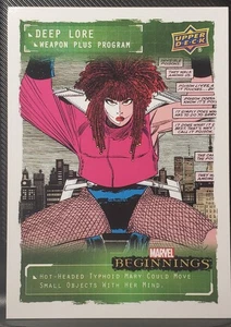 Upper Deck Marvel Beginnings 2022 volumen 2 Deep Lore #DLWP10 Typhoid Mary - Imagen 1 de 2