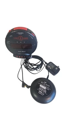 Sonic Bomb Alarm Clock with Bed Shaker - Black Test And Working - Image 1 of 4