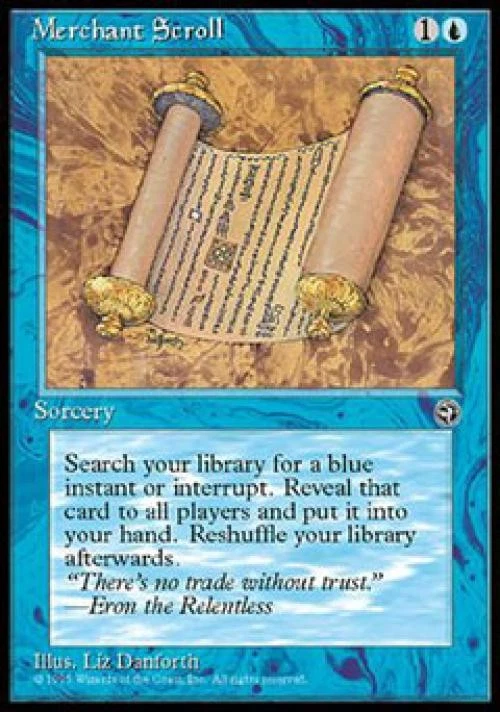 Merchant Scroll - Heavy Play MTG Homelands - Image 1 of 1