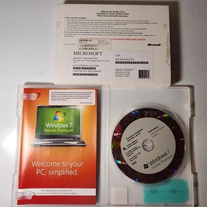 Microsoft Windows 7 Home Premium 64-Bit (License + Media) + Key - Picture 1 of 5