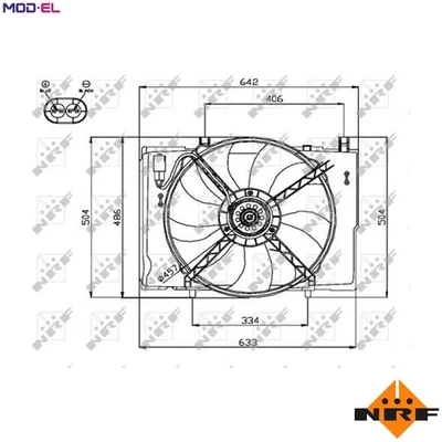 FAN ENGINE COOLING 47741 FOR OM 611.961 2.1L OM 611.960 2.2L M111.973/975 2.3L - Image 1 of 4