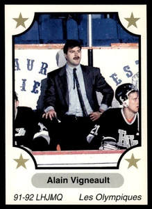 Boceto de séptima entrada 1991-92 LHJMQ Alain Vigneault Hull Olympiques #222 - Imagen 1 de 2
