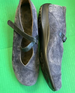 WOLKY bequeme blaue Wildlederschuhe! Gr. 43 EU Mary Jane Flats verstellbare Riemen US 11 - Bild 1 von 8