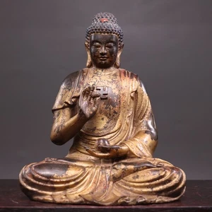 Collect pure copper, clay, gold, cinnabar, Buddha, Tathagata, Buddha - Picture 1 of 9