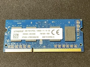 🔥Kingston 2GB 1Rx16 PC3L-12800S-11-13-c3 Laptop Memory RAM - Picture 1 of 2