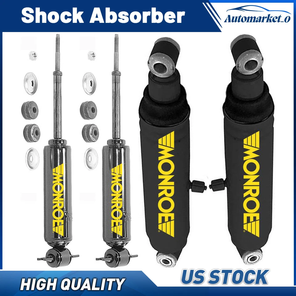 Monroe Front Rear Shock Absorbers fits 1972 1973 1974 Dodge D100 Pickup 3.7L - Image 1 of 4